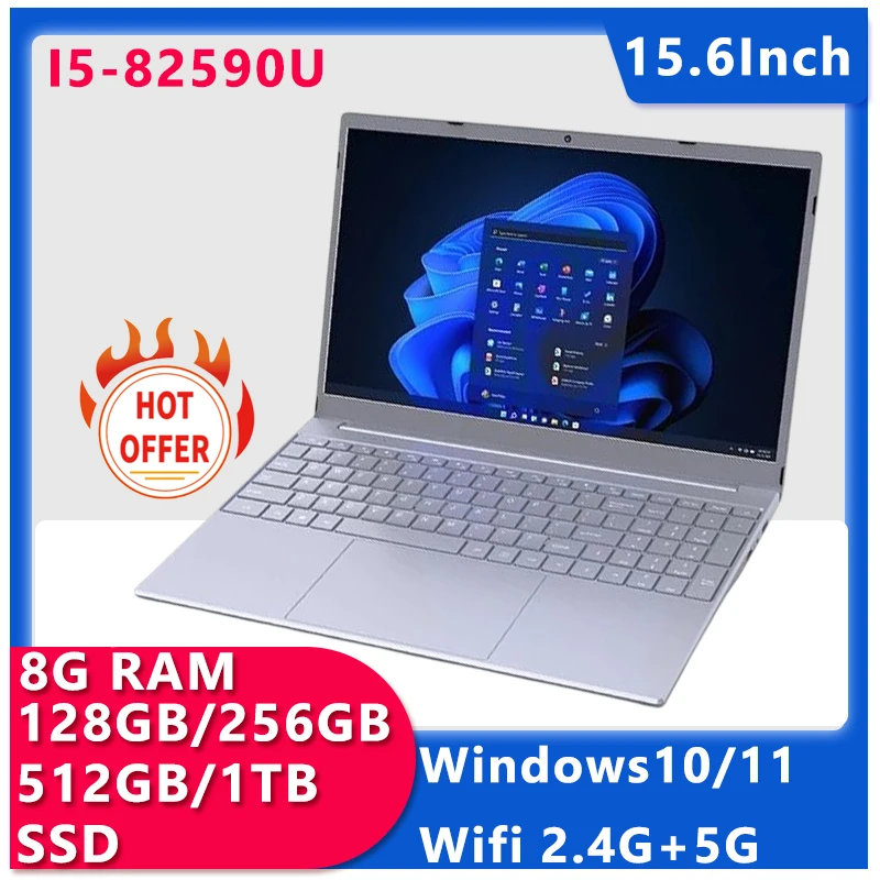 Notebook Windows10 15.6-inch Laptop Cheap Portable Intel Laptop D4 16G RAM 128GB/256GB/512GB/1TB SSD With Fingerprint Backlit