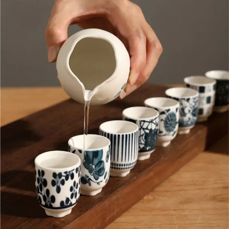 Ceramic Sake Set Japanese Household Sake Dispenser Sushi Restaurant Tasting Cups Gifts