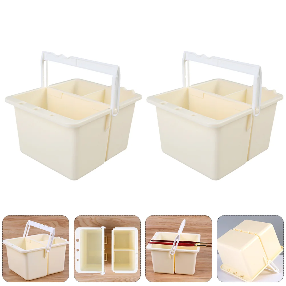 

Художественные кисти 2 шт., пластиковые ведра для рисования