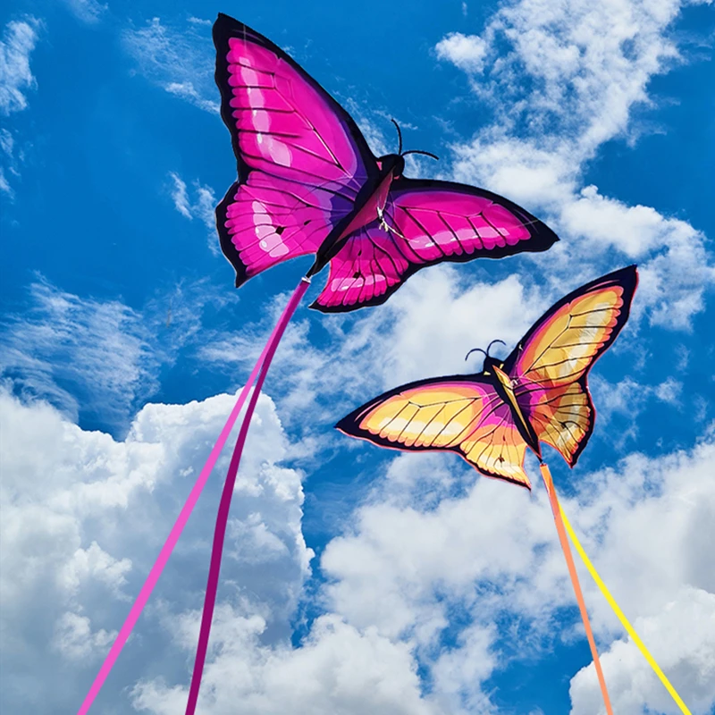 free shipping children kites rainbow butterfly kite with handle line ripstop nylon kite toys flying albatross outdoor toys