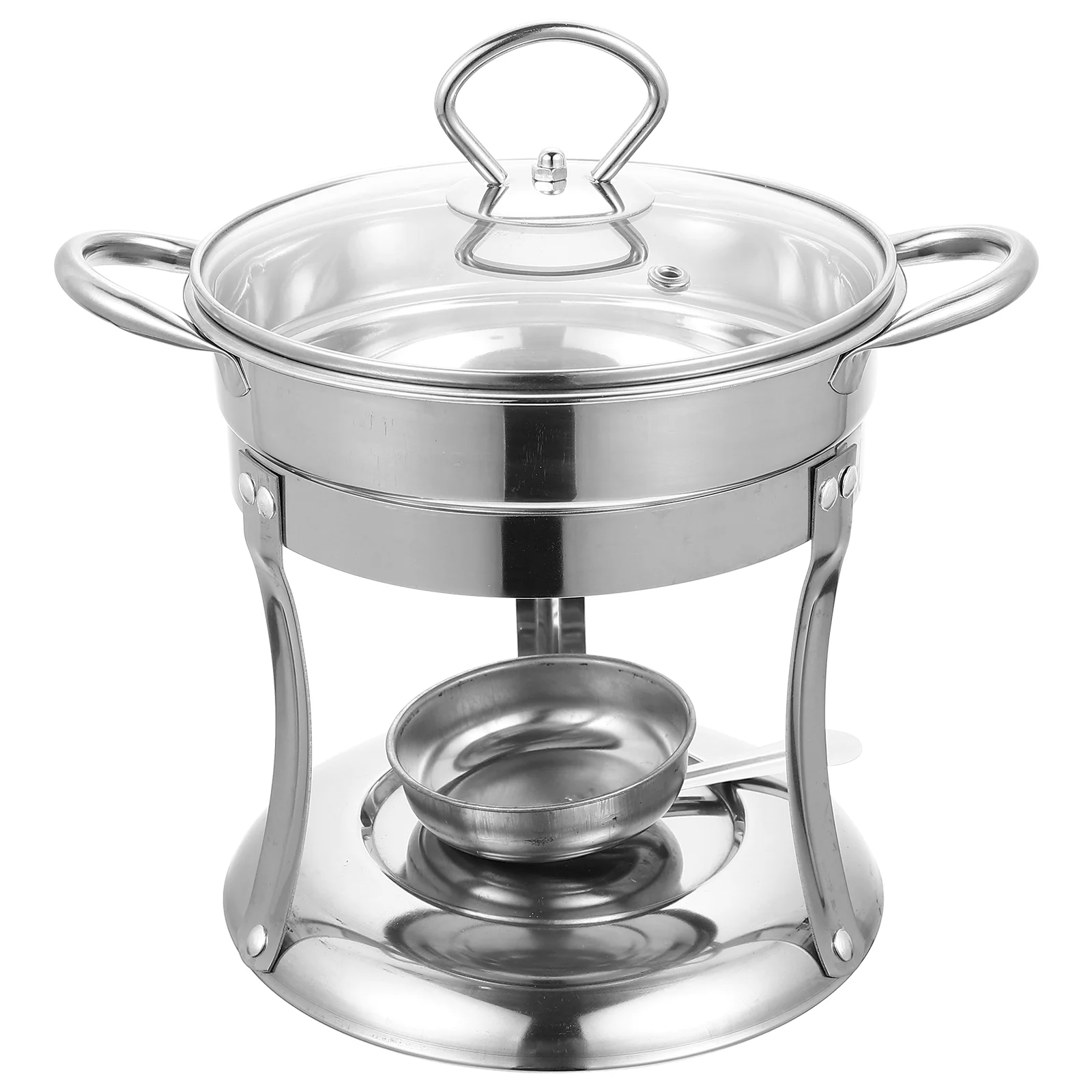 

Hot Pot Stainless Steel Alcohol Stove Camping Cooking Accessory Restaurant Burner Accessories Solid Outdoor Lamp