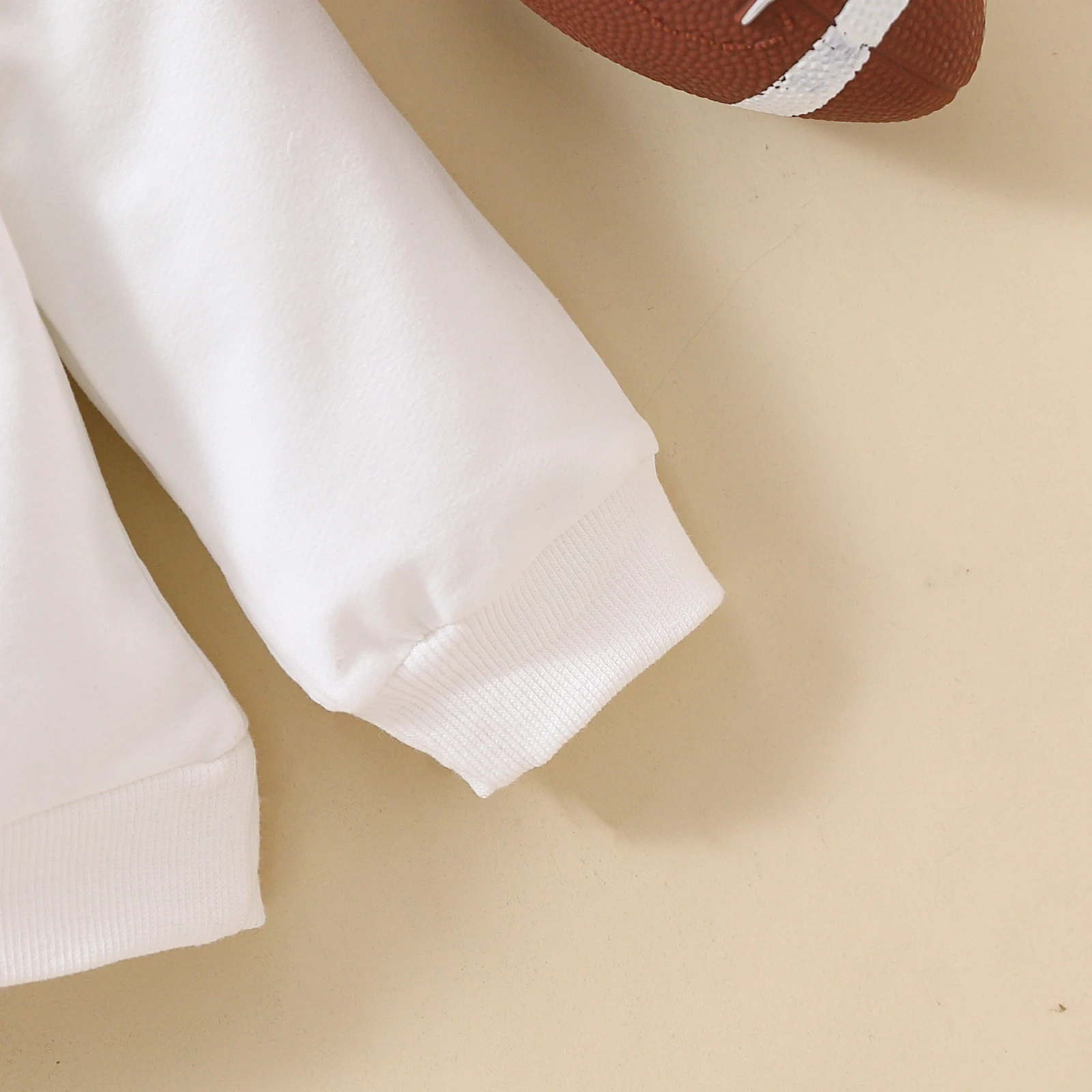 Autumn & Winter Baby Boy Children Clothes Letter &lsquo;Game Day&rsquo; Printed Rugby Long Sleeved T-Shirt