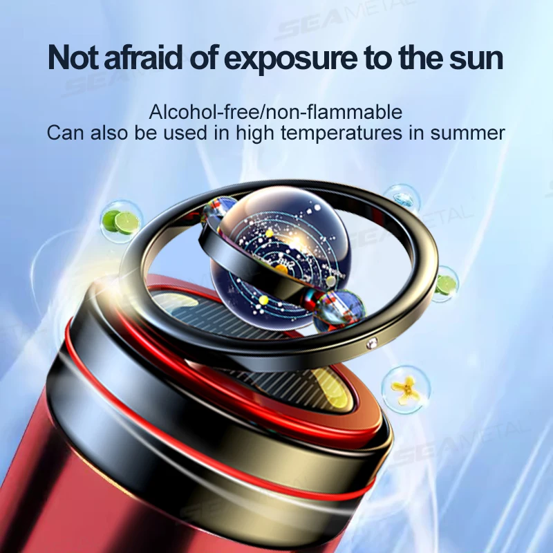 Metal Solar Car Air Freshener Essential Oil Diffuser