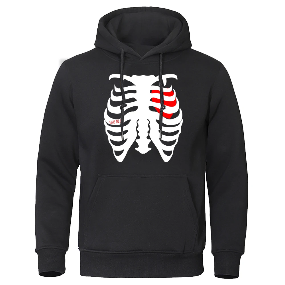 NewMensandWomensSkullHoodedSweatshirtGothicPulloverBig