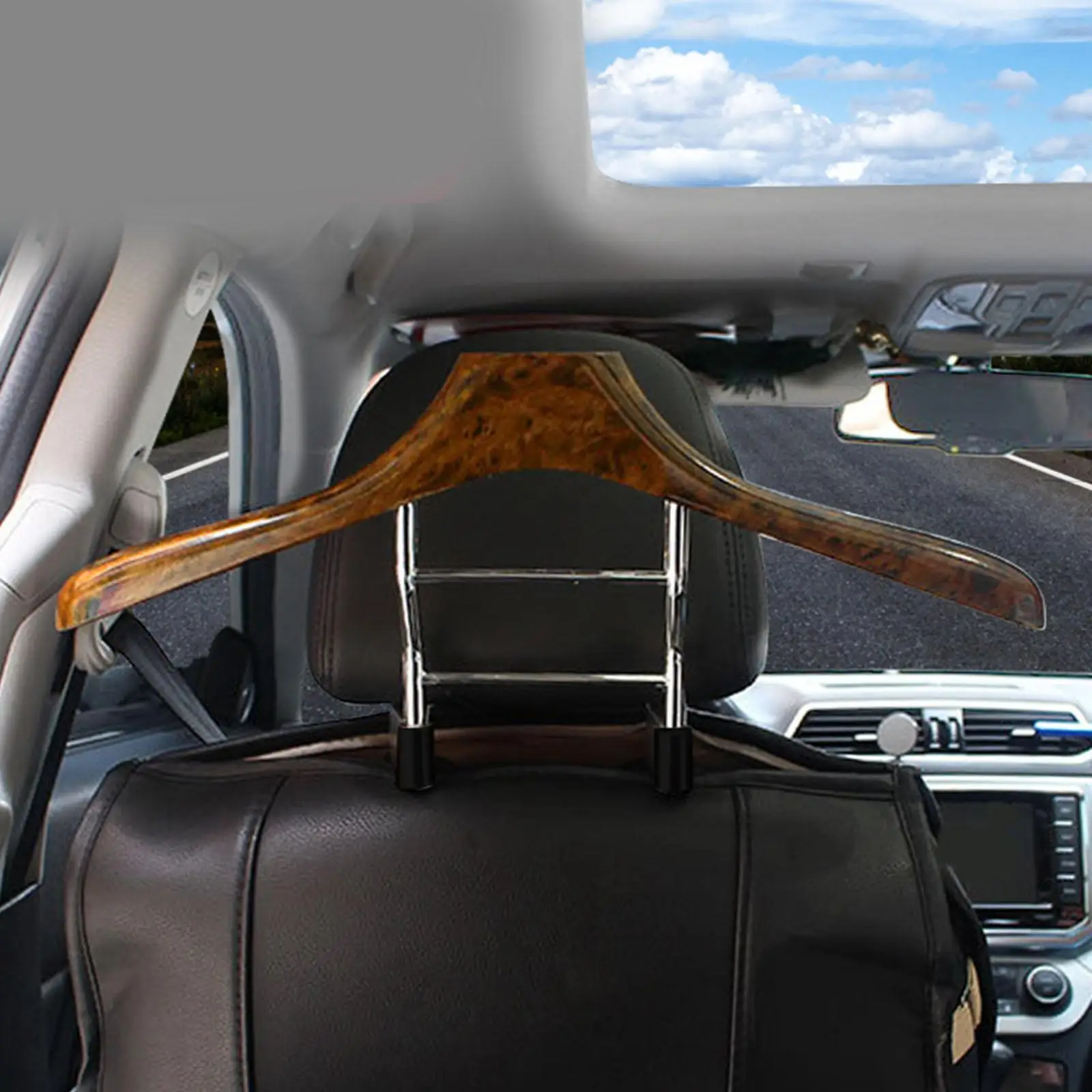 Car Coat Hanger Multifunctional Car Accessories Metal Wood Color Organizer Rack car coat hanger