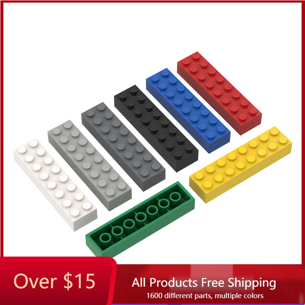 

10pcs MOC 93888 BricksThick 2x8 Dots Educational Creative DIY Toys for Building Blocks Children Figures Plastic Compatible3007