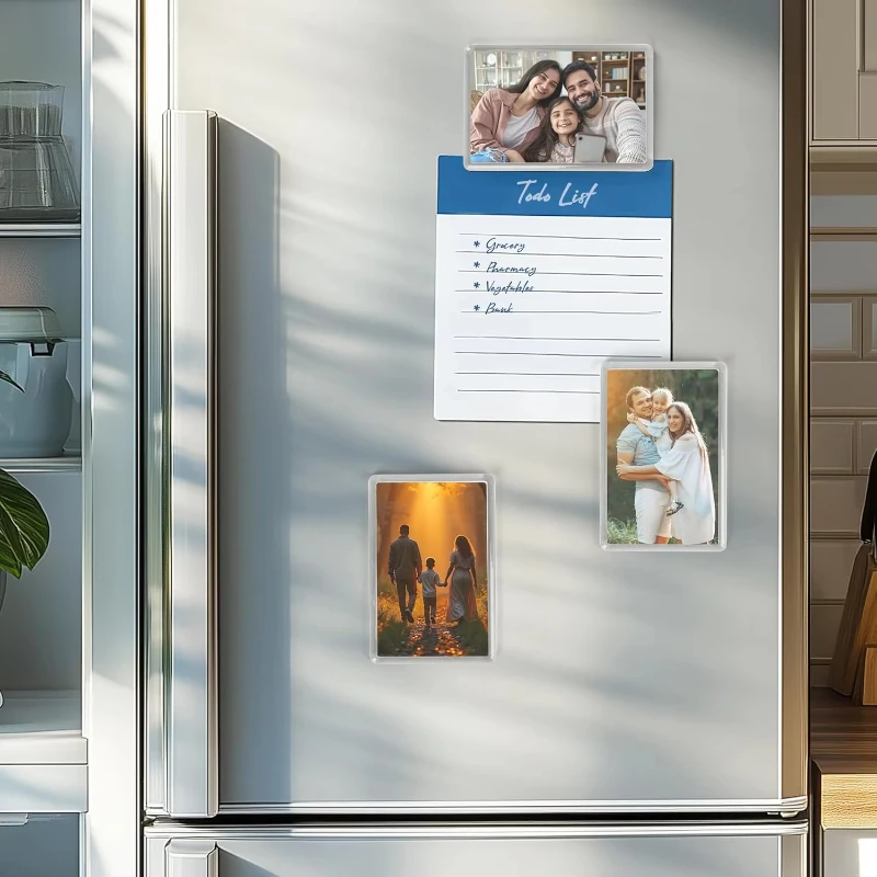 Photo Frame 12/20Pcs Small Blank Photo Frame Insert Fridge Magnets Mini Magnetic Refrigerator Photo Picture Frames