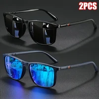 2 paires de lunettes de soleil polarisées carrées vintage de luxe UV400 pour hommes et femmes, idéales pour le cyclisme, la conduite, la pêche et les voyages 1