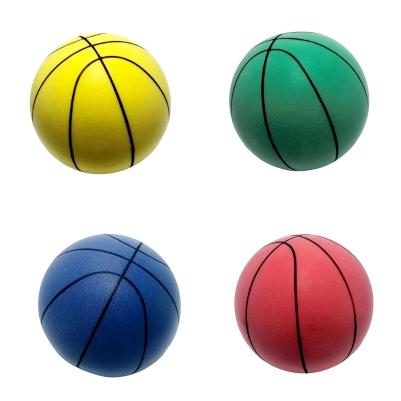 

Indoor Silents Ball Lightweights Bouncings Mutes Ball Squeezable Mutes Bouncings Basketball Kids Sports Toy Easily Play