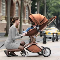 Hot Mom F22 Poussette combinée pour bébé,siège réglable,cadre alu,pneus pleins caoutchouc,pare-pluie,moustiquaire,grand panier de rangement 2