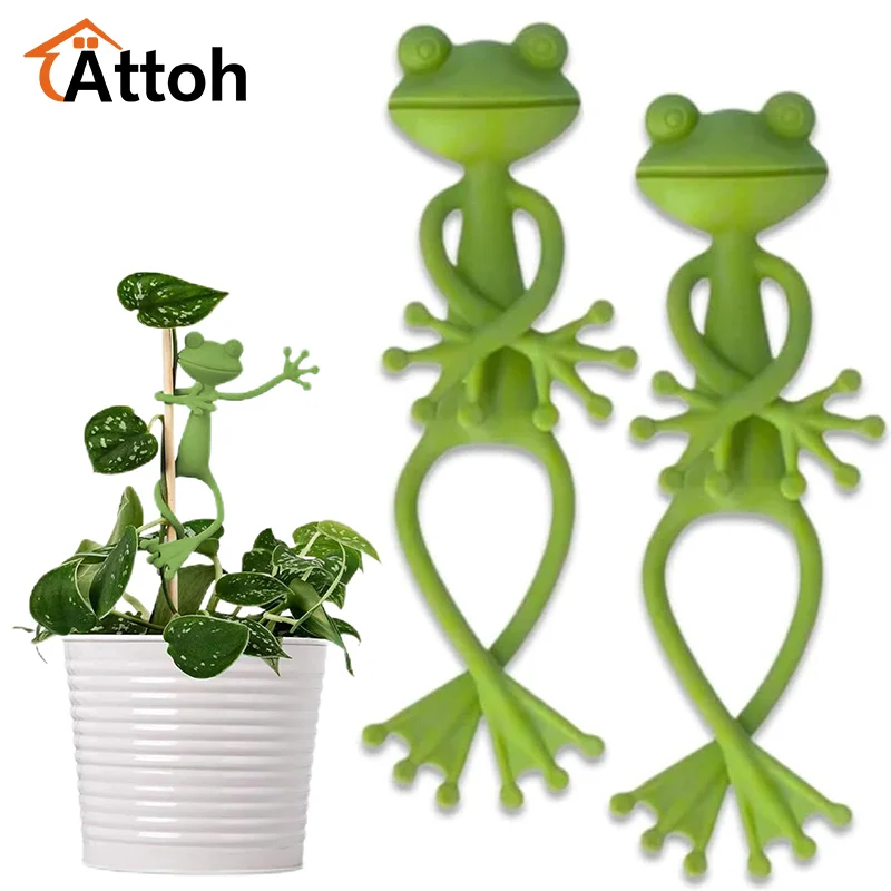 Frog Plant Stand Clips Stakes Garden Decor