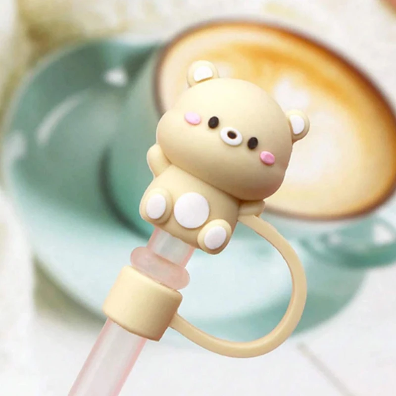Straw Cover Cartoon Straw Cover 3D Pipette Sleeve