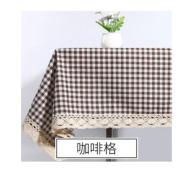 thumbnail image 1 of Mantel de tela de lino y algodón lavable con borlas, cubierta de mesa bordada a prueba de polvo para cocina, comedor y granja, 1 of 5