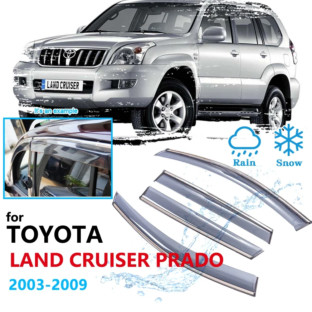 Car-Window-Visor-for-Toyota-Land-Cruiser-Prado-120-J120-2003-2009-Rain ...