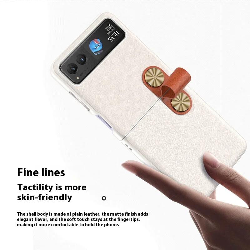 Luxury Leather Phone Case with Wrist Strap and Shockproof Cover
