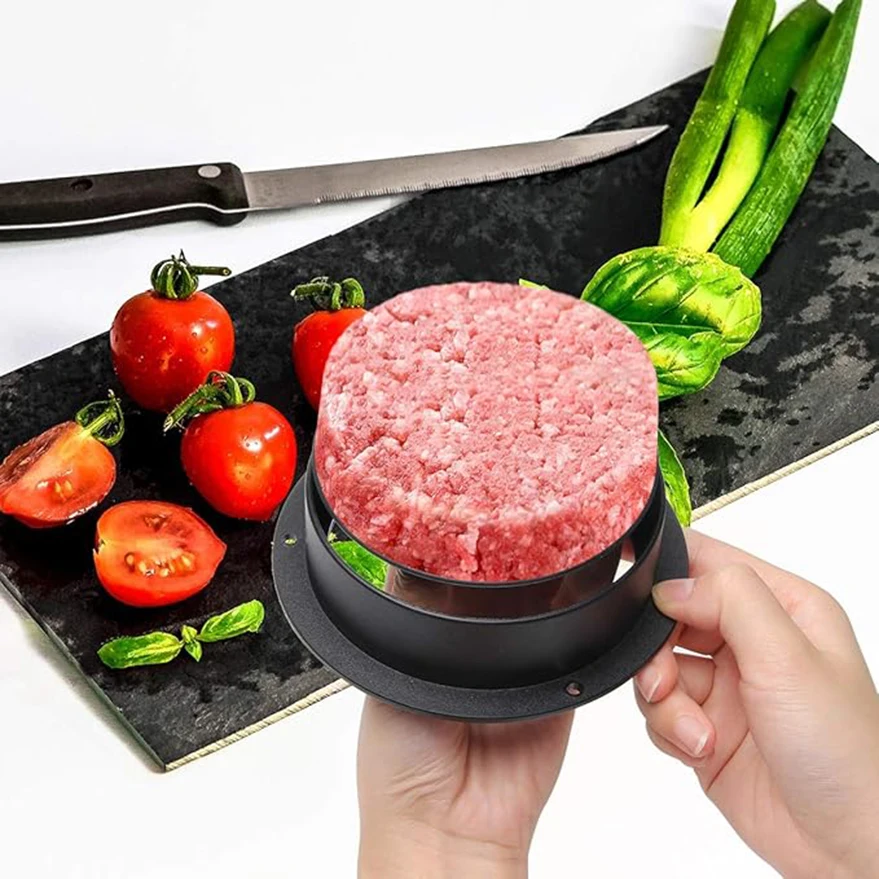 3 in 1 Burger Press Hamburger Round Shape Non-Stick Stuffed Burger Patties Kitchen Barbecue Accessories Tool Cookery Mold