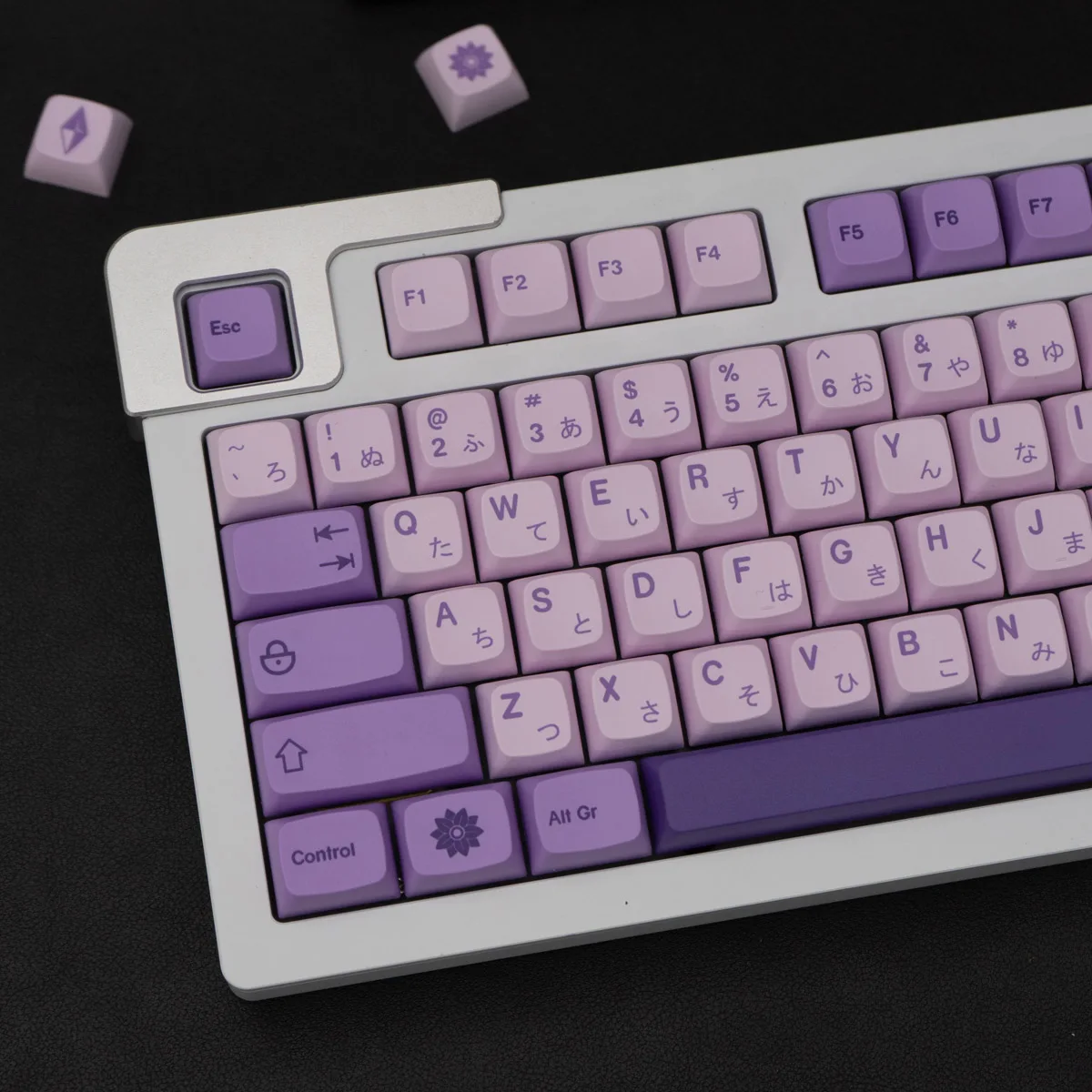 Xda-frost Witch Keycaps Teclado Mecânico Japonês Pbt Sublimação Dye Emilia Roxo Anne Pro Gk61 134 Chaves - Imagem 2