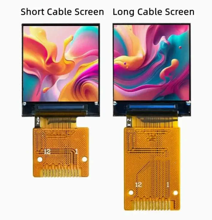 IPS 0.85 inch 8PIN/12PIN SPI TFT LCD Display Screen GC9107 Drive IC 128(RGB)*128
