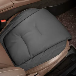 Luxury Nappa Leather Breathable Car Seat Cushion (Black)