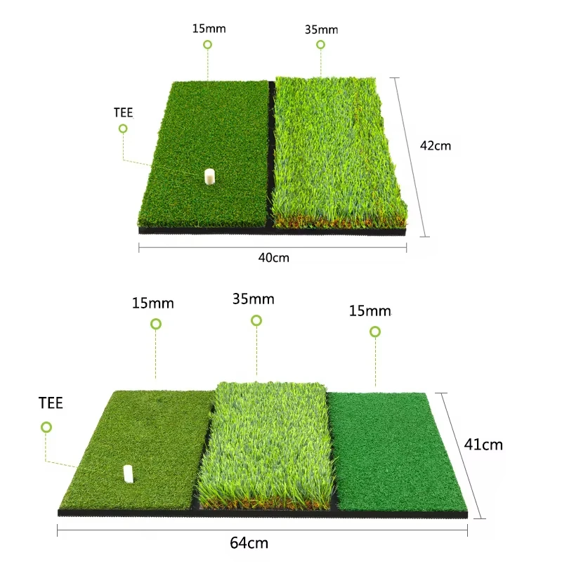 Foldable 3 in 1 Golf Hitting Mat Indoor Outdoor Swing Practice Training Aid with Ball Hitter for Home Use