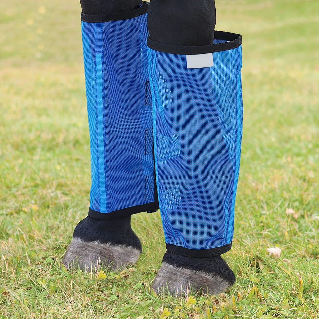 

4 Pieces Animal Mesh Boot Adjustable Insect Proof Leg Guards Accessories