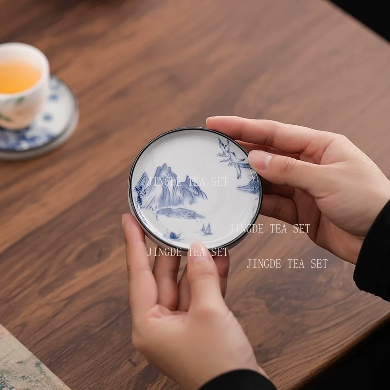 Chinese Bakelite Water Suction Pot Bearing Household Circular Teapot Pad Small Dry Brewing Tea Tray Traditional Tea Accessories