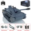 Upgraded Heng Long 1/16 Scale German Stug III RTR 7.0 Remote Control Tank 3868 Metal Tracks Model RC Toys Gifts TH17421 1
