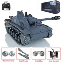 Upgraded Heng Long 1/16 Scale German Stug III RTR 7.0 Remote Control Tank 3868 Metal Tracks Model RC Toys Gifts TH17421 1