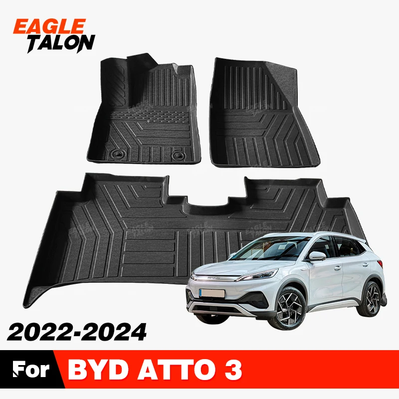 

Автомобильный напольный коврик из ТПЭ под заказ для BYD ATTO 3 2022 2023 2024, чехол для ковра, водонепроницаемая Нескользящая защита интерьера, аксессуары, запчасти