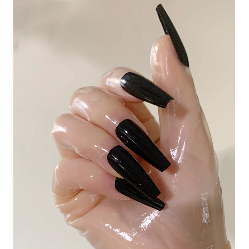 Crossdress Male To Female Oil Shiny Transparent Super Thin Latex Zentai Long Red Flat Nails Fetish Sheer Cosplay Kigurumi Gloves