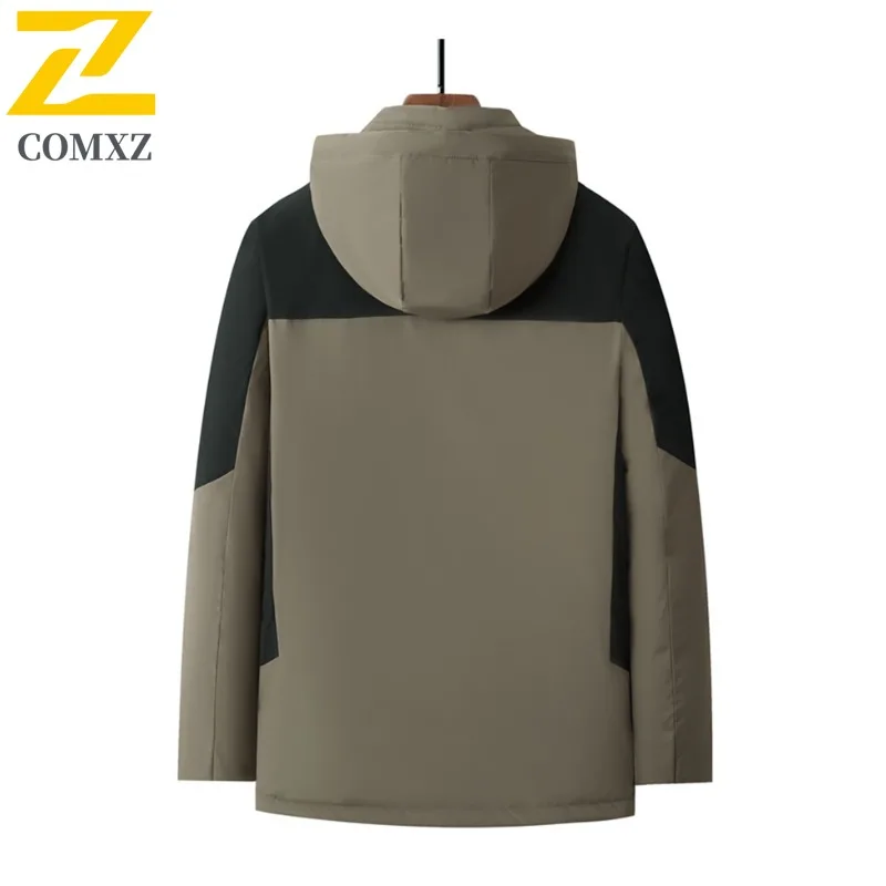 EIAO Men's Graphene-Heated Winter Jacket -Detachable Hood Thermal Coat with Intelligent Warming System for Senior Gentlemen 2025