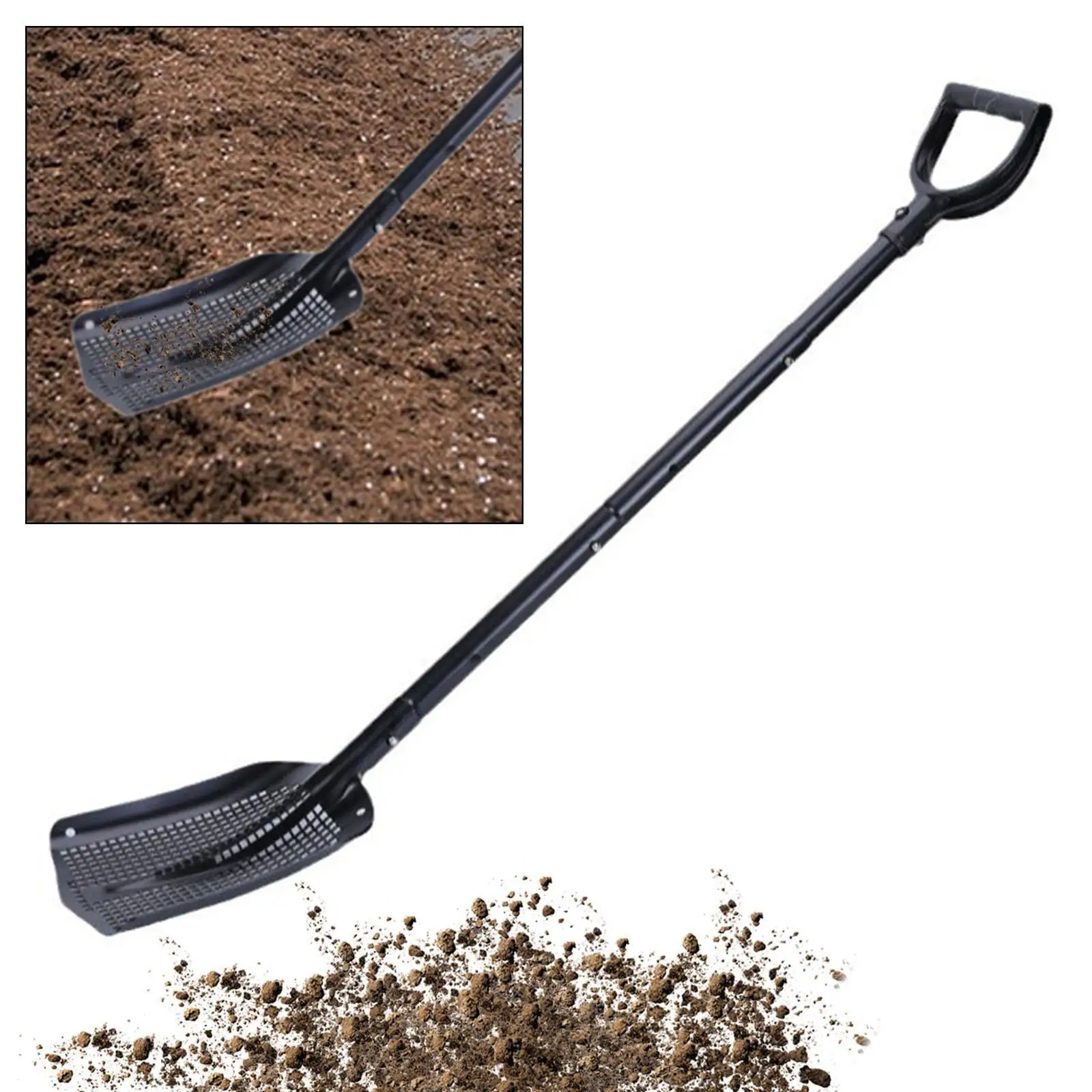 Sifting Shovel Easy to Use Lightweight Portable Garden Sieve Soil Shovel Sand and Gravel Filter Shovel Agricultural Tool