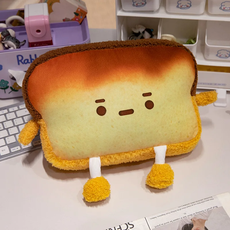 Kawaii Bread Toast Pillow Head Rest Plush (30cm) - Limited Edition