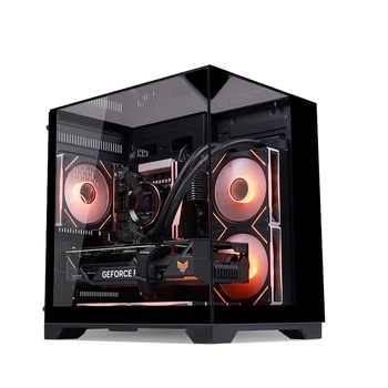 WJCOOLMAN Skyline S1 Ocean-view Room Computer case Panorama Side lighting M-ATX case Support 240 Water Cooling