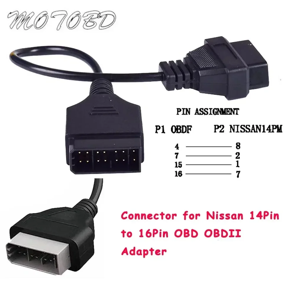 Vegena Cavo diagnostico OBD2 13pin + 4pin + 6pin a OBD 16pin, adattatore per presa accendisigari, connettore pratico cavo di collegamento diagnostico OBD