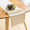 Daisy Tassel Table Runner,Kitchen Dining Table Covering Cloth Home Party Decor for Birthday Wedding Holiday Event Designing 3