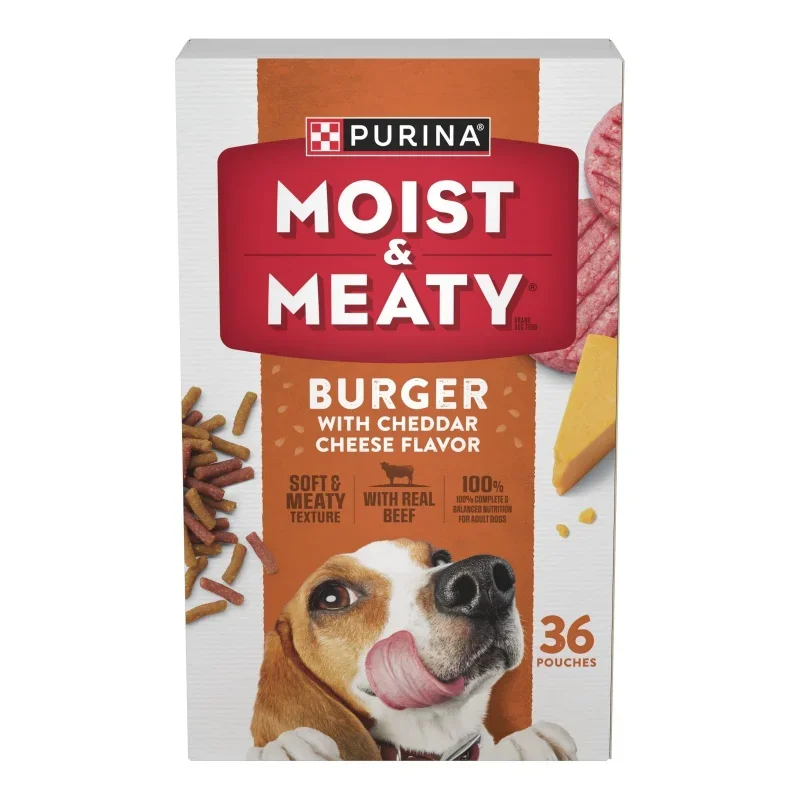 

Purina влажный и мягкий гамбургер с сырным вкусом, сухие мягкие пакеты для корма собак