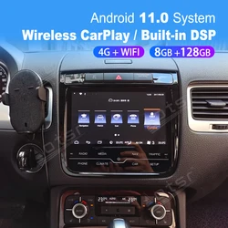 Autoradio Android 11, 8 Go/128 Go, Écran Vertical, GPS, Carplay, 2DIN, Lecteur Audio pour Voiture VW/Volkswagen Touareg (8.8-2011), 2017