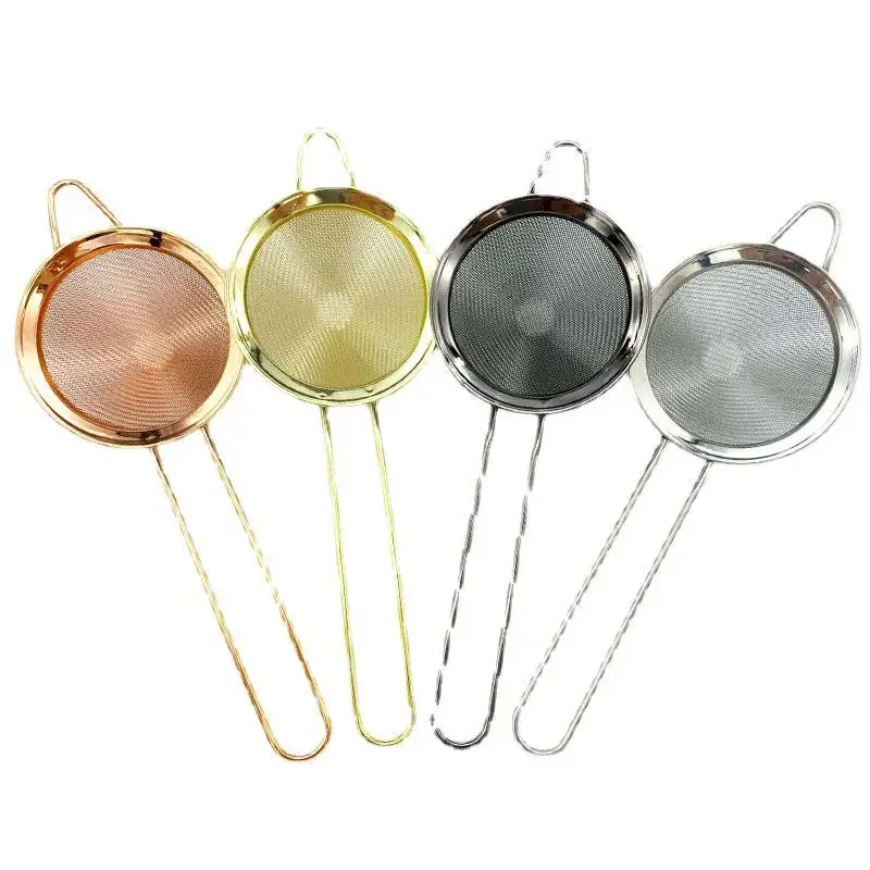 Cocktail Strainer Stainless Steel Tea Strainers Conical Food Strainers Fine Mesh Strainer Practical Bar Strainer Tool