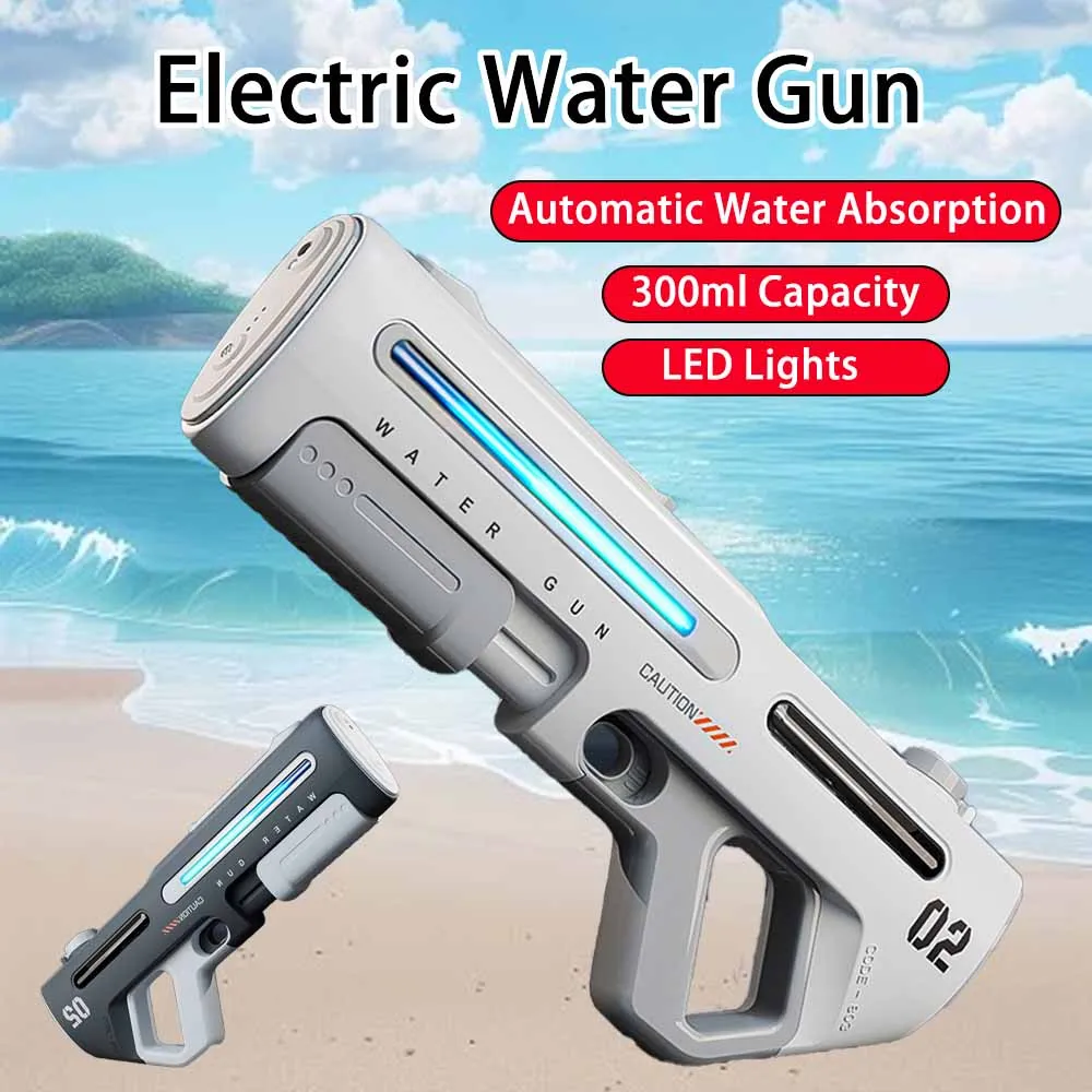 Electric Water Guns For Adults Powerful Squirt Automatic Water Suction Blasters Summer Outdoor Beach Toy For boys Kid Gift