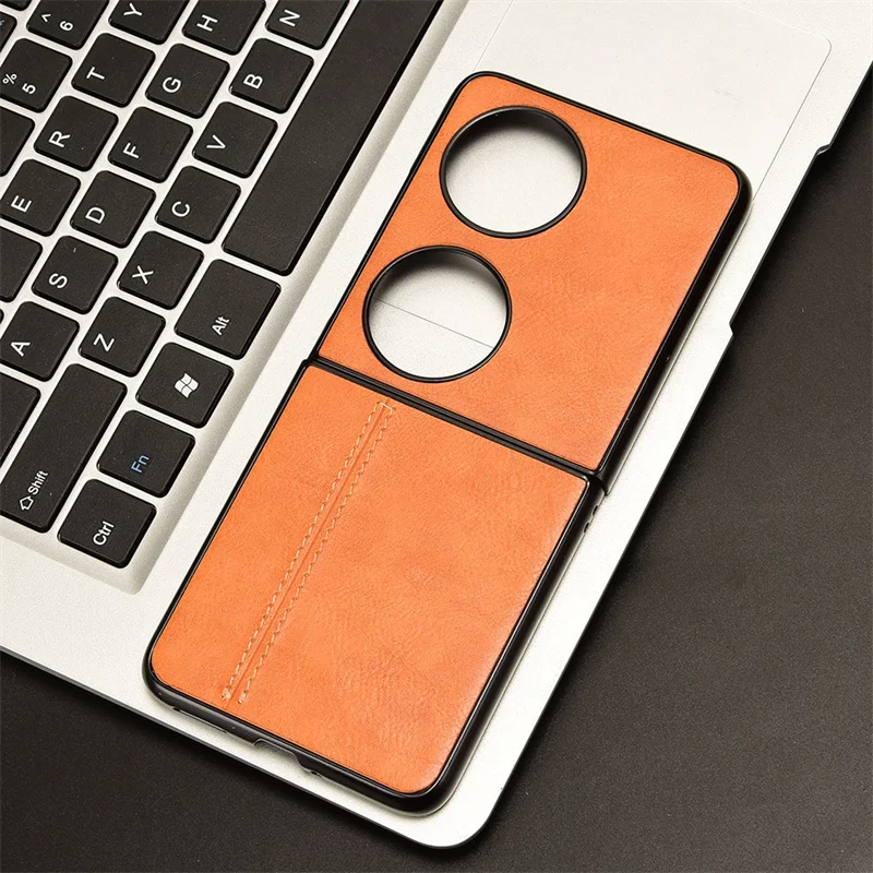 Per Huawei Pocket 2 Lem-Al00 Cow Line Pattern Cover In Pelle Coque Di Lusso Per Huawei P50 Pocket 2 Case Capa