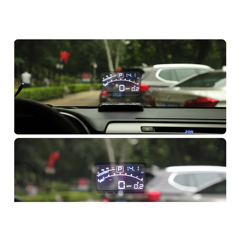 V41  ÷ ڵ OBDII EUOBD 5.5 ġ   HUD ÷ Ʈ ˸,   ġ RPM KM/H