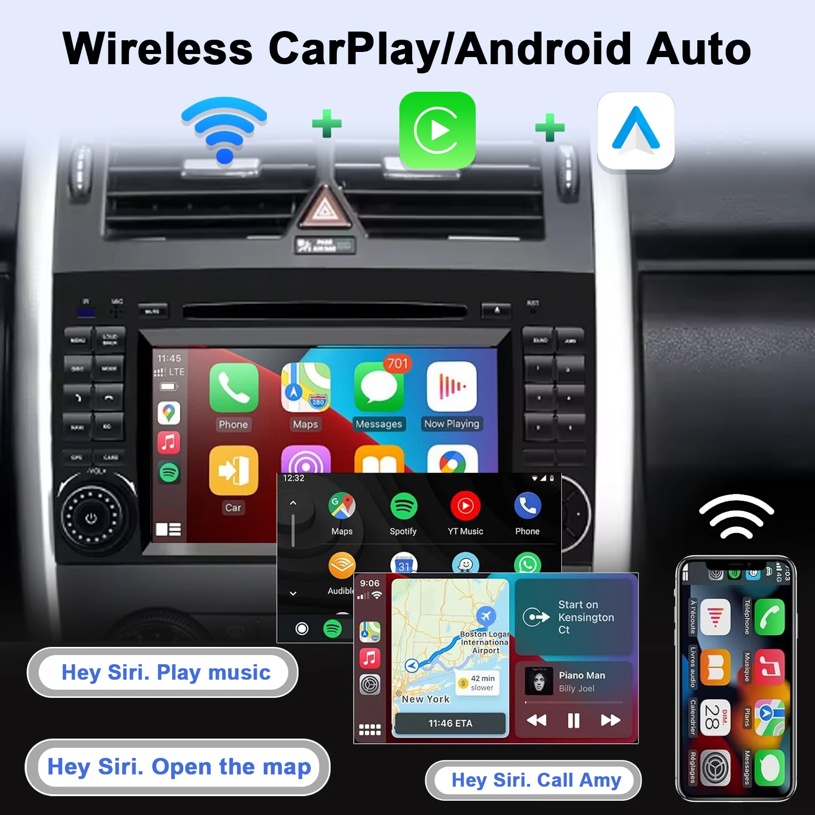 Android Car Radio for Benz W169 W245 B16 B170 B180 B200 W639 Vito Viano W906 Mul