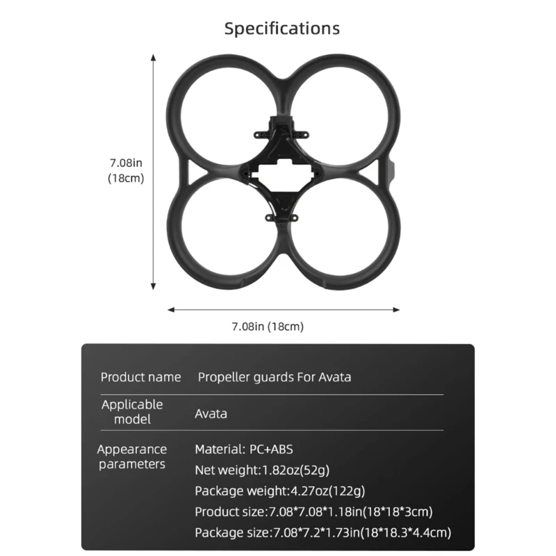 Housse Protection Drone Avata – Coque PC+ABS Antichoc 52g