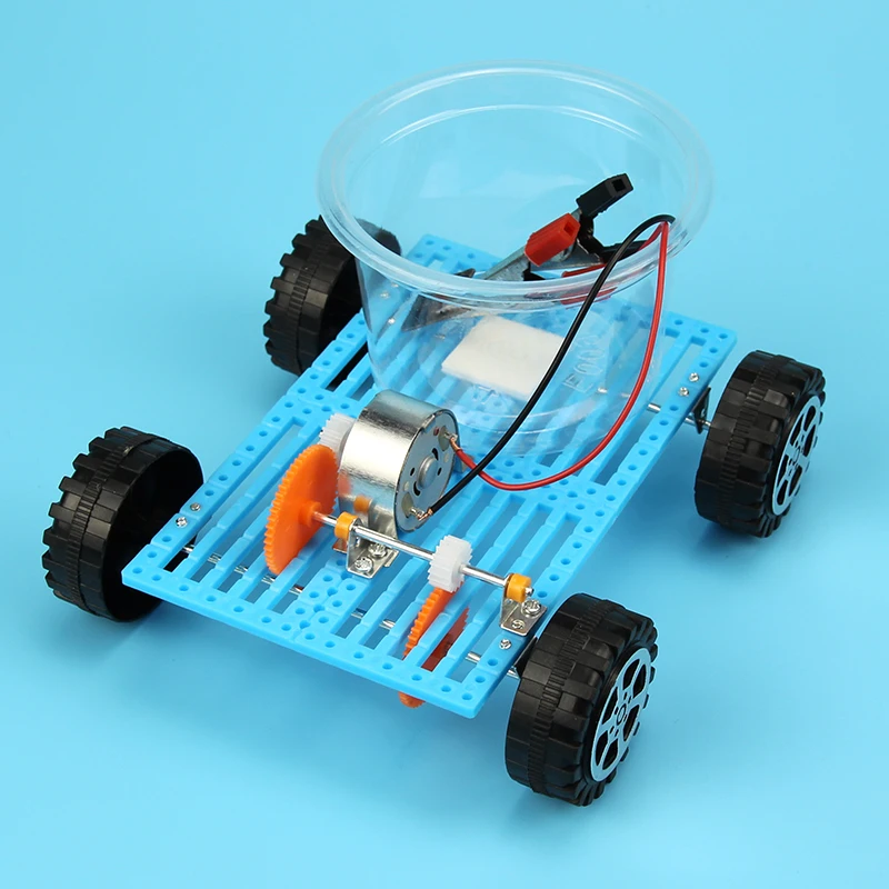 DIY 과학 Gizmo 물리학 실험 바닷물 전원 자동차 어린이 수제 퍼즐 조립 장난감 물리학 교육 자료