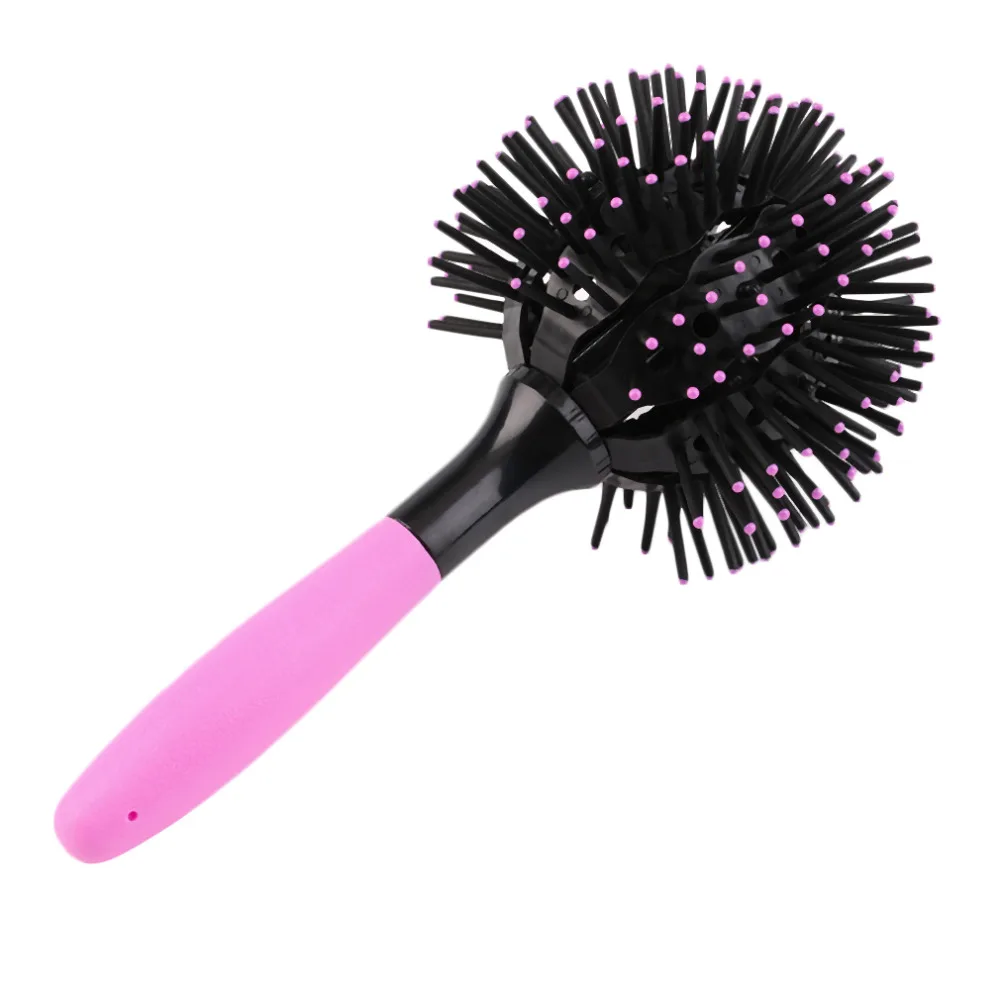 3D Round Hair Brushes Comb Salon Make Up 360 Degree Ball Styling Tools Magic Detangling Hairbrush Heat Resistant Hair Comb