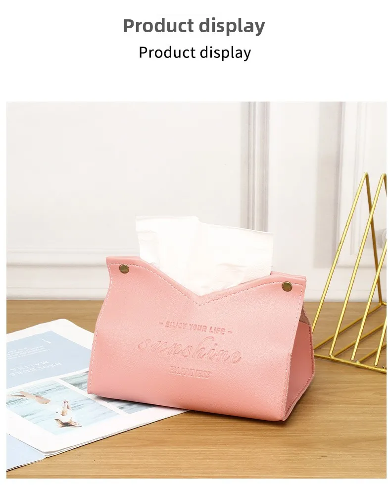 2026 Premium neue Luxus-Taschentuchbox aus Leder – elegantes kreatives Design für Hotelzimmer, Wohnzimmer und Heimdekoration – Detail 12
