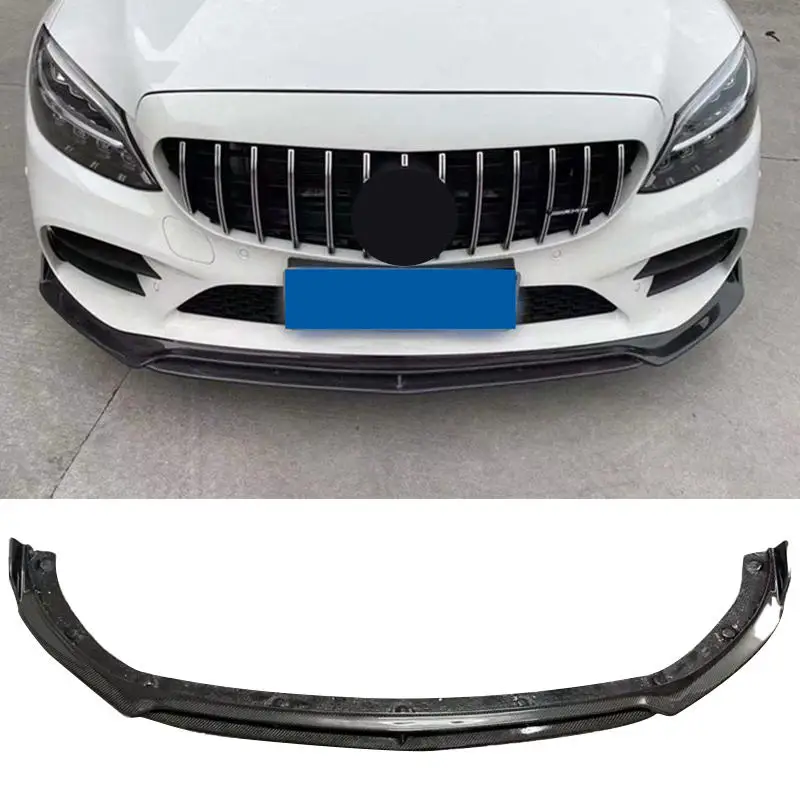 

W205 Body Kit Accessories Carbon Fiber Fibre Front Lip Splitter Fits For Mercedes-Benz C Class W205 2019-2021,100% Tested Well