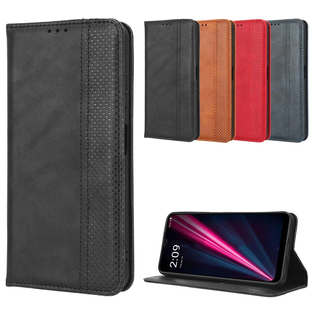 BAILI Custodia Portafoglio Magnetico Per T-Mobile T Phone PRO 5G - Pelle PU Con Supporto E Slot Per Carte, Nero - 4