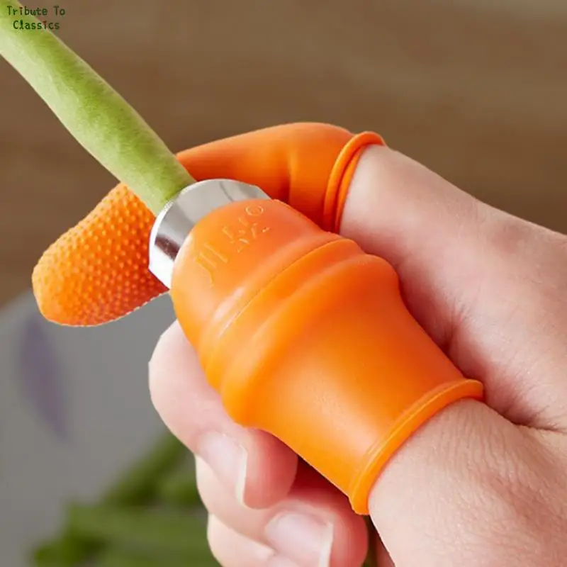 Finger Protector Silicone Thumb Knife Protector Gears Cutting Vegetable Harvesting Knife Pinching Plant Blade Scissors Gloves